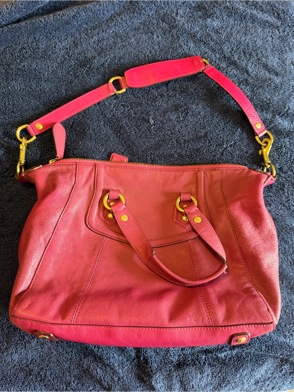 Coach Ashley Leather satchel with Gold Hardware - Picture 2 of 7
